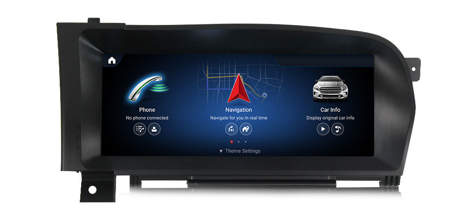 Movyro Mercedes S Class 2005-2014 W216 W221 car stereo with Android Auto, CarPlay, NTG 3.0/3.5, touchscreen display