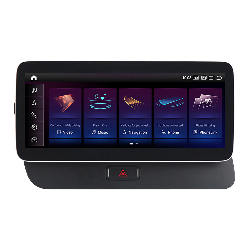 Autoradio CarPlay Android Auto pour Audi Q5 2009-2018, stéréo automobile Movyro avec écran tactile 15 pouces.