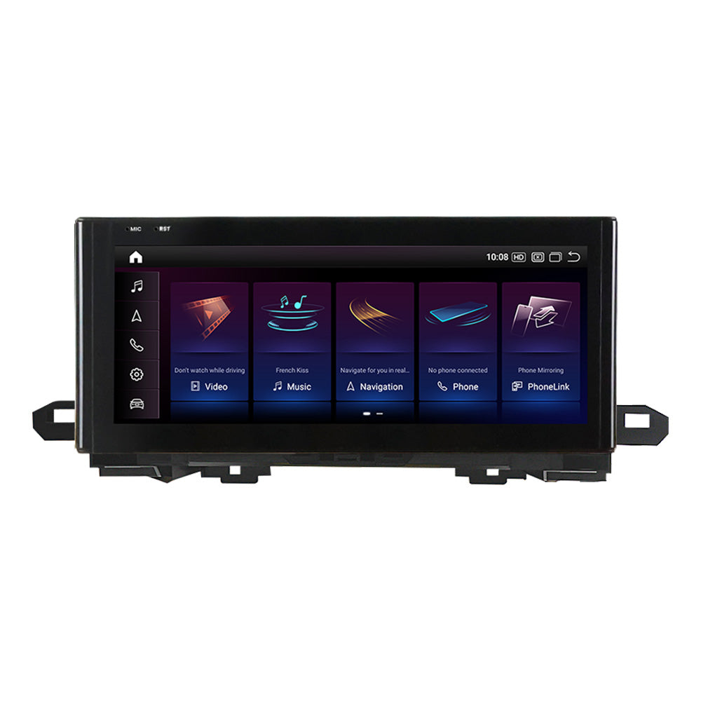 Movyro Audi Q5 SQ5 RSQ5 2016-2020 car stereo with Android 15 Autoradio, CarPlay, and Android Auto display and control panel.