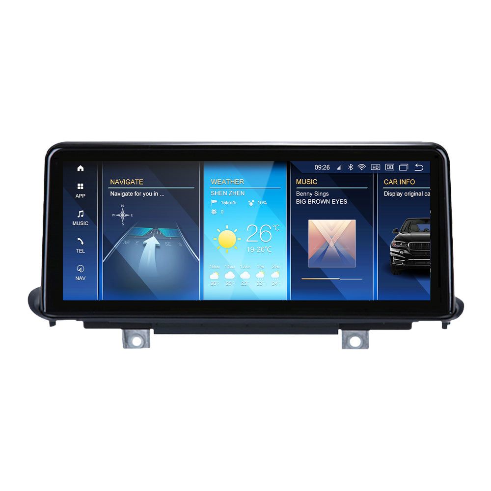 Autoradio CarPlay Android pour BMW X5 X6 2014-2019, modèle Movyro, écran tactile, compatible avec NBT EVO, série F15 F16.