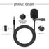 Microphone audio mains libres universel Movyro avec connecteur 3,5 mm pour autoradio stéréo, vue en gros plan.