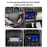 Autoradio Movyro Android 15 pour Mercedes SLK R171 2004-2011 avec Apple CarPlay et Android Auto, écran tactile moderne.