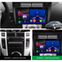 Movyro Toyota Yaris 2005-2012 Android 15 autoradio with Apple CarPlay and Android Auto interface, installed in vehicle dashboard.