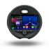 Mini 2014-2019 Movyro Android 15 autoradio with Apple CarPlay and Android Auto, installed in vehicle dashboard.