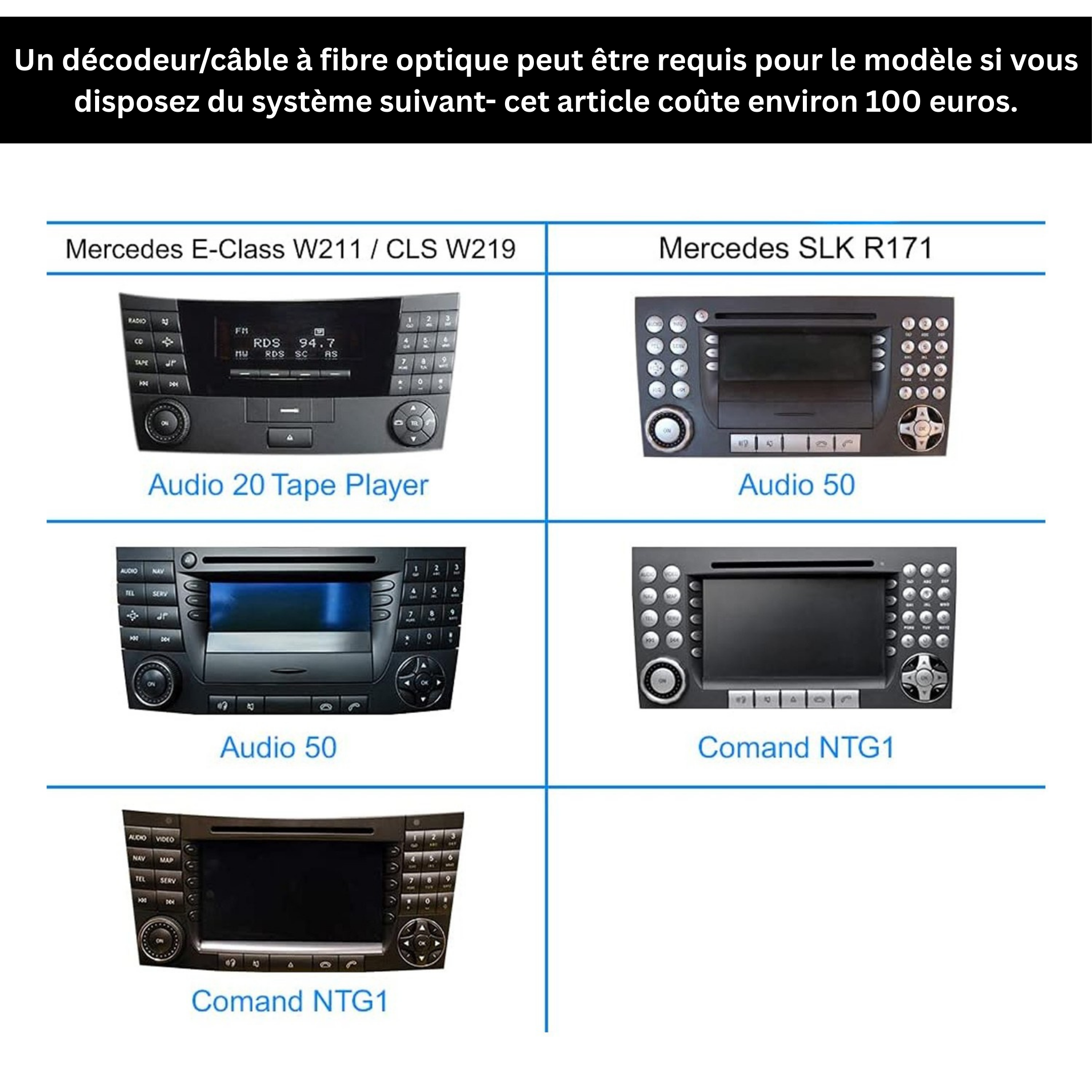 Movyro Mercedes SL R230 2001-2007 Android 15 autoradio with Apple CarPlay and Android Auto interface, touchscreen display.