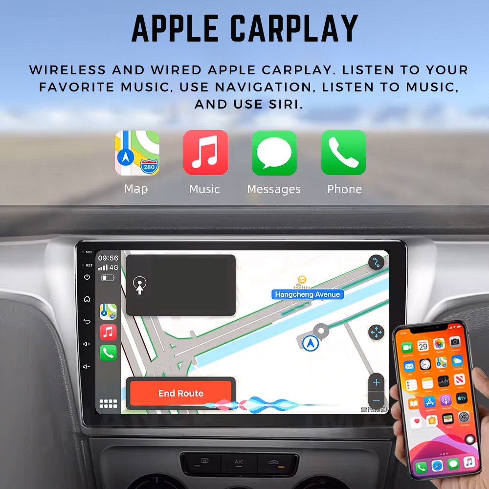 Autoradio CarPlay Android Auto Movyro pour Mercedes E-Class W207 C207 A207 2009-2017, écran tactile avec interface NTG 4.0-5.0