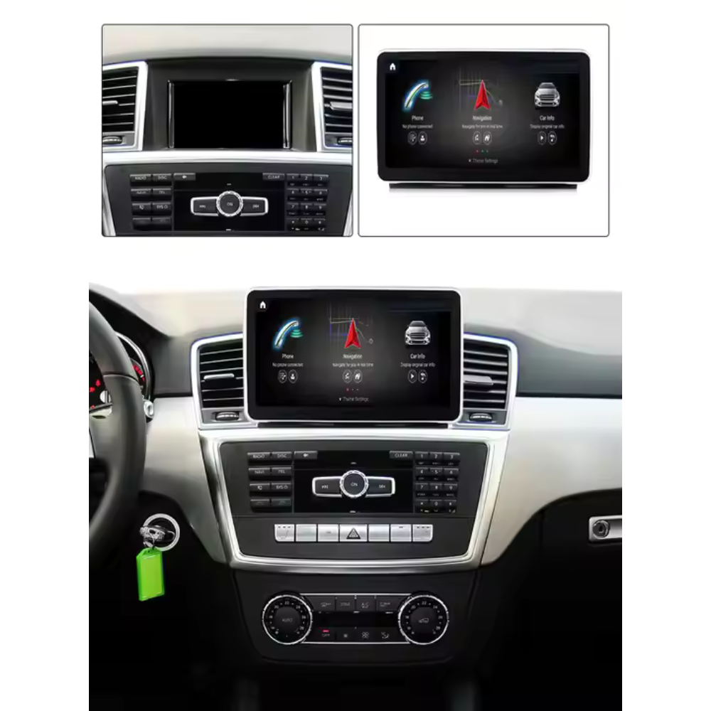Autoradio CarPlay Android Auto pour Mercedes ML GLE GLS 2011-2019 Movyro, écran tactile W166 X166, compatible NTG 4.0 à 5.0