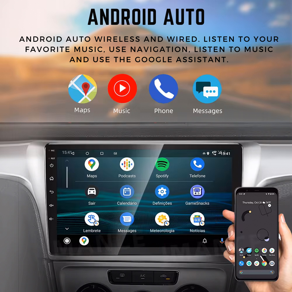 Movyro Mercedes E-Class W212 W212 Android Car Stereo with CarPlay and Android Auto, NTG 4.0, 4.5, 5.0 model display