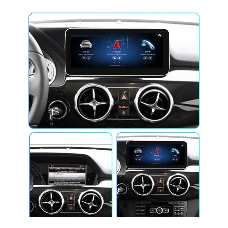 Movyro Mercedes GLK 2009-2016 Android Car Stereo with CarPlay and Android Auto, NTG 4.0, 4.5, 5.0 model displayed