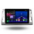 Toyota Estima 2006-2016 Movyro Android 15 Autoradio with Apple CarPlay and Android Auto interface, mounted inside vehicle dashboard.