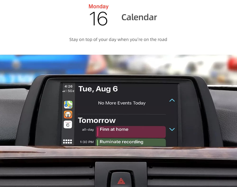 Movyro wireless Apple CarPlay retrofit device for BMW, compatible with Android Auto, showing the compact decoding box in the image.