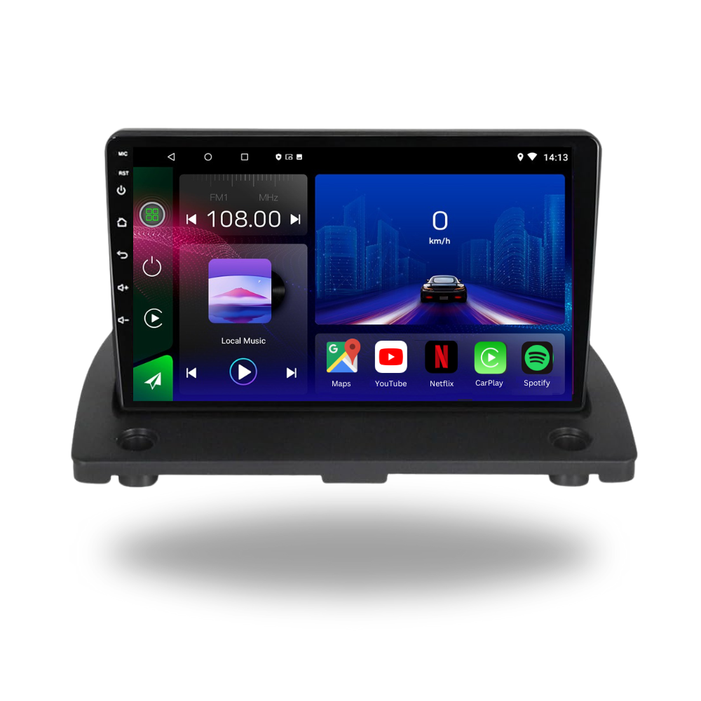 Autoradio Movyro Android 15 pour Volvo XC90 2003-2014 avec Apple CarPlay et Android Auto, écran tactile de 9 pouces.