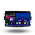 Movyro Dacia Universal Android 15 autoradio with Apple CarPlay and Android Auto compatible with BMW X1 (2009-2015, 2024).