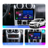 Movyro Android 15 autoradio with Apple CarPlay and Android Auto installed in a vehicle, compatible with Dacia Logan Sandero, Duster, Nissan NP.