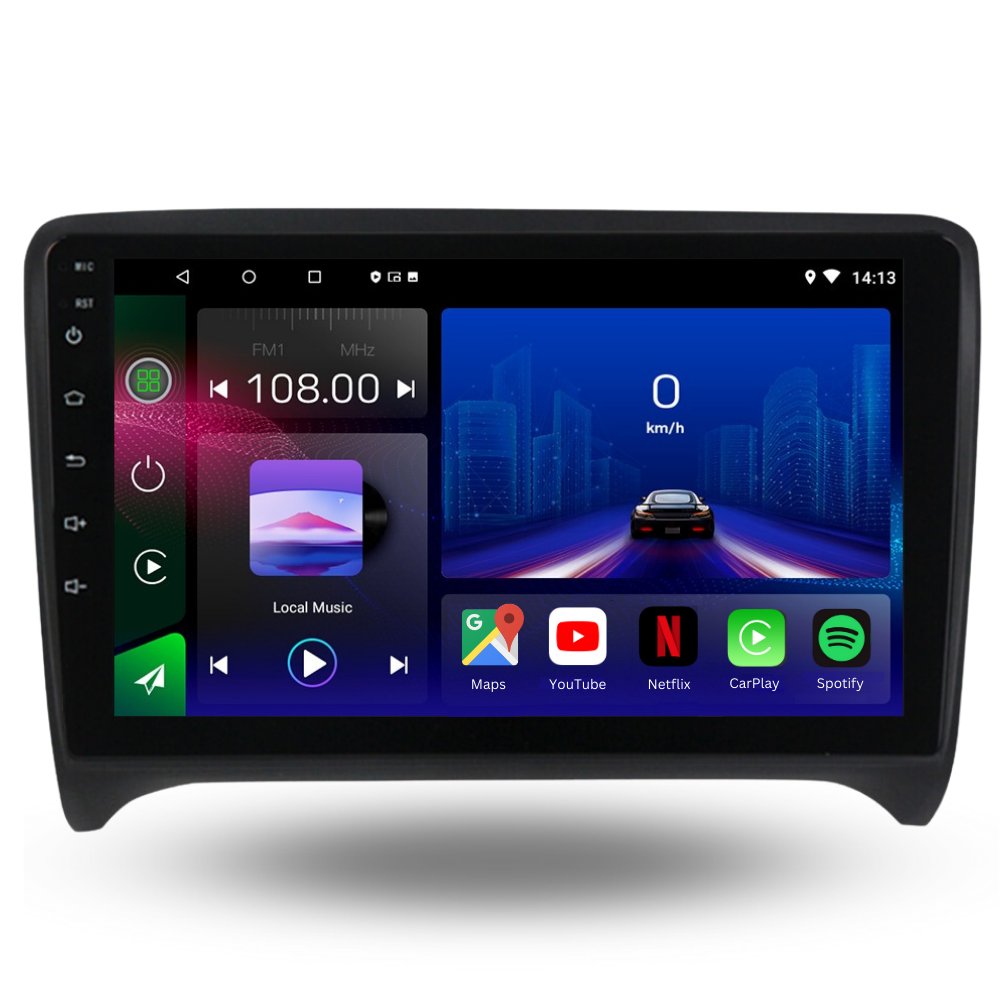 Autoradio Movyro Android 15 avec Apple CarPlay, Android Auto et Bose pour Audi TT TTS TTRS MK2 2006-2014
