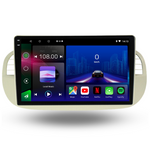 Autoradio Movyro pour FIAT 500 2007-2015 avec Android 15, Apple CarPlay et Android Auto, affichage de l'écran de l'autoradio.