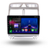 Autoradio Movyro pour Peugeot 307 CC 2001-2013 avec Android 15, Apple CarPlay et Android Auto, affichage du tableau de bord.
