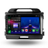 Autoradio Movyro Android 15 pour Kia Sportage 2010-2016 avec Apple CarPlay et Android Auto, affichage de l'écran.