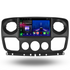 Movyro Android 15 autoradio installed in a Renault Master, Opel Movano, or Nissan NV400 van, with Apple CarPlay and Android Auto features.