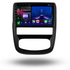 Movyro Android 15 Autoradio for Dacia Duster 2010-2015 with Apple CarPlay and Android Auto, installed in a vehicle dashboard.