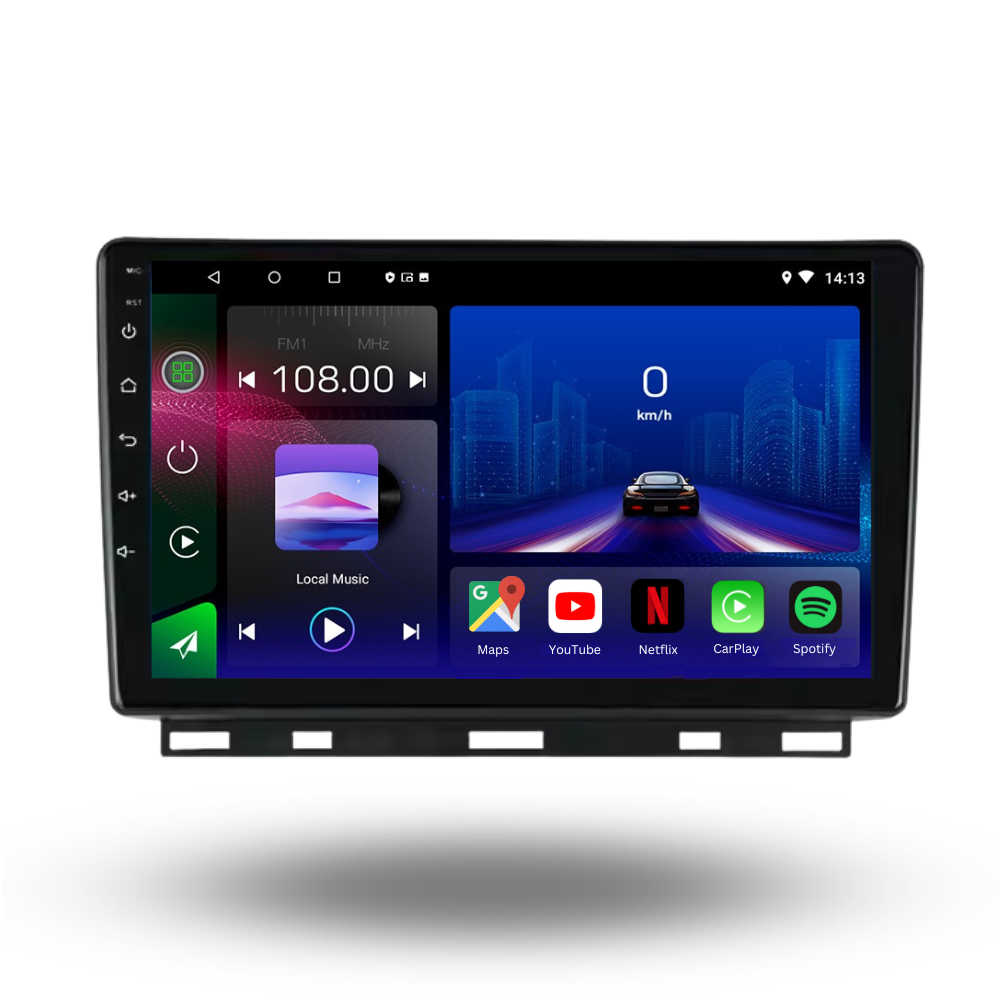 Autoradio Movyro pour Renault Clio 5 2019+ avec Android 15, Apple CarPlay et Android Auto, affichage de l'écran du système.
