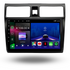 Autoradio Movyro Android 15 pour Suzuki Swift 2003-2010 avec Apple CarPlay et Android Auto, affiché sur écran numérique.