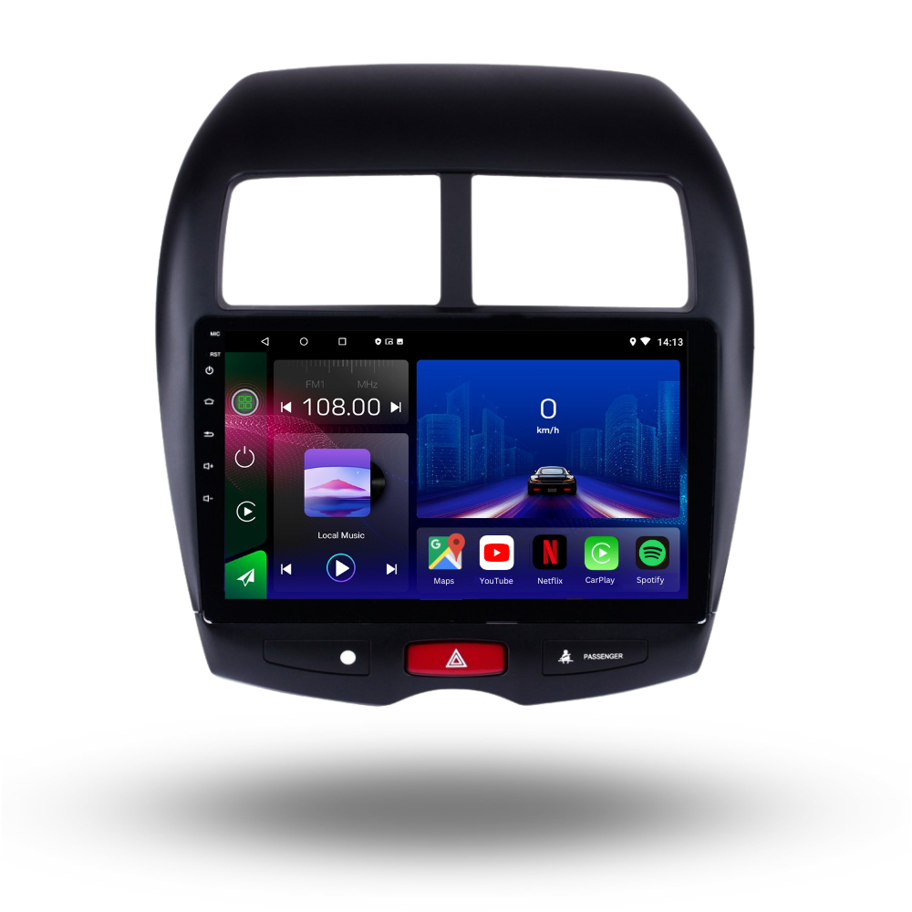 Autoradio Movyro Android 15 avec Apple CarPlay et Android Auto pour Citroen C4 Aircross, Peugeot 4008, Mitsubishi Outlander 2010-2018.