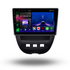 Autoradio Movyro pour Citroen C1, Peugeot 107, Toyota Aygo 2005-2014 avec Apple CarPlay et Android Auto, affichage numérique.