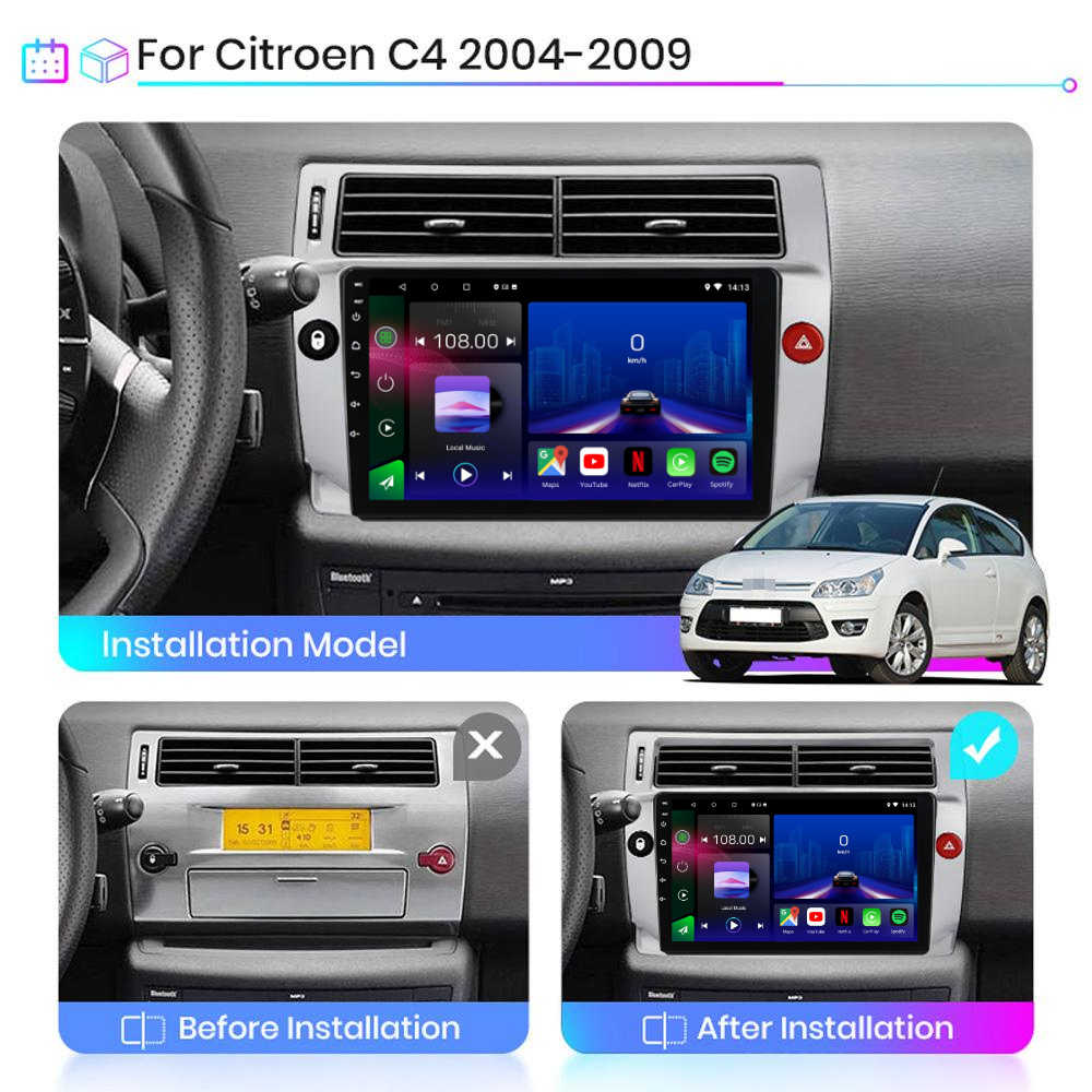 Android 15 autoradio for BMW X1 2009-2015, compatible with Apple CarPlay and Android Auto, by Movyro.