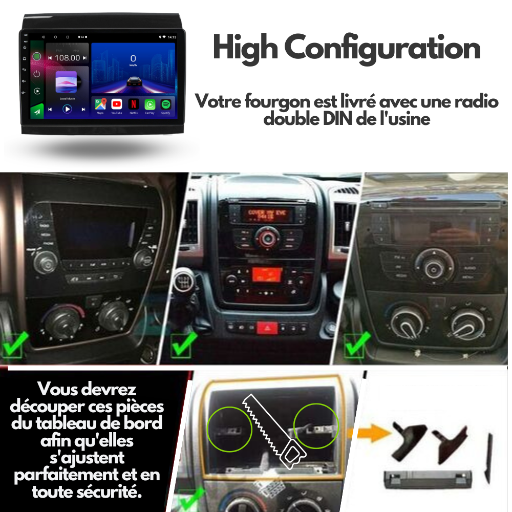 Image of a BMW X1 2009-2015 with a Movyro Android 15 Autoradio featuring Apple CarPlay and Android Auto integration.