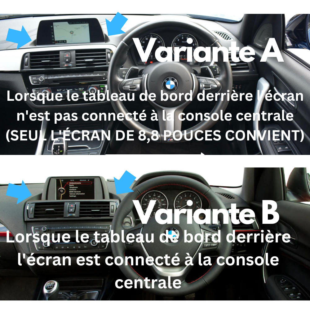 Autoradio CarPlay Android Auto Movyro pour BMW Série 1 F20 F21 F23 2011-2019, compatible avec NBT EVO et écran tactile.