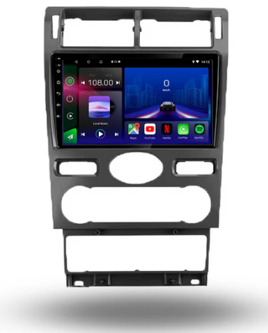 Autoradio Movyro pour Ford Mondeo MK3 2000-2007 avec écran Android 15, compatible Apple CarPlay et Android Auto.