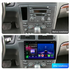 Movyro Android 15 autoradio for Volvo XC70, V70, S60 2004-2007 with Apple CarPlay and Android Auto, installed in left-hand drive vehicle.