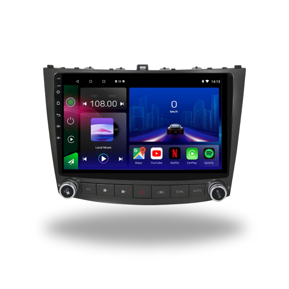Autoradio Movyro pour Lexus IS 250 200 300 350 2006-2012 avec Android 15, Apple CarPlay et Android Auto, écran numérique.