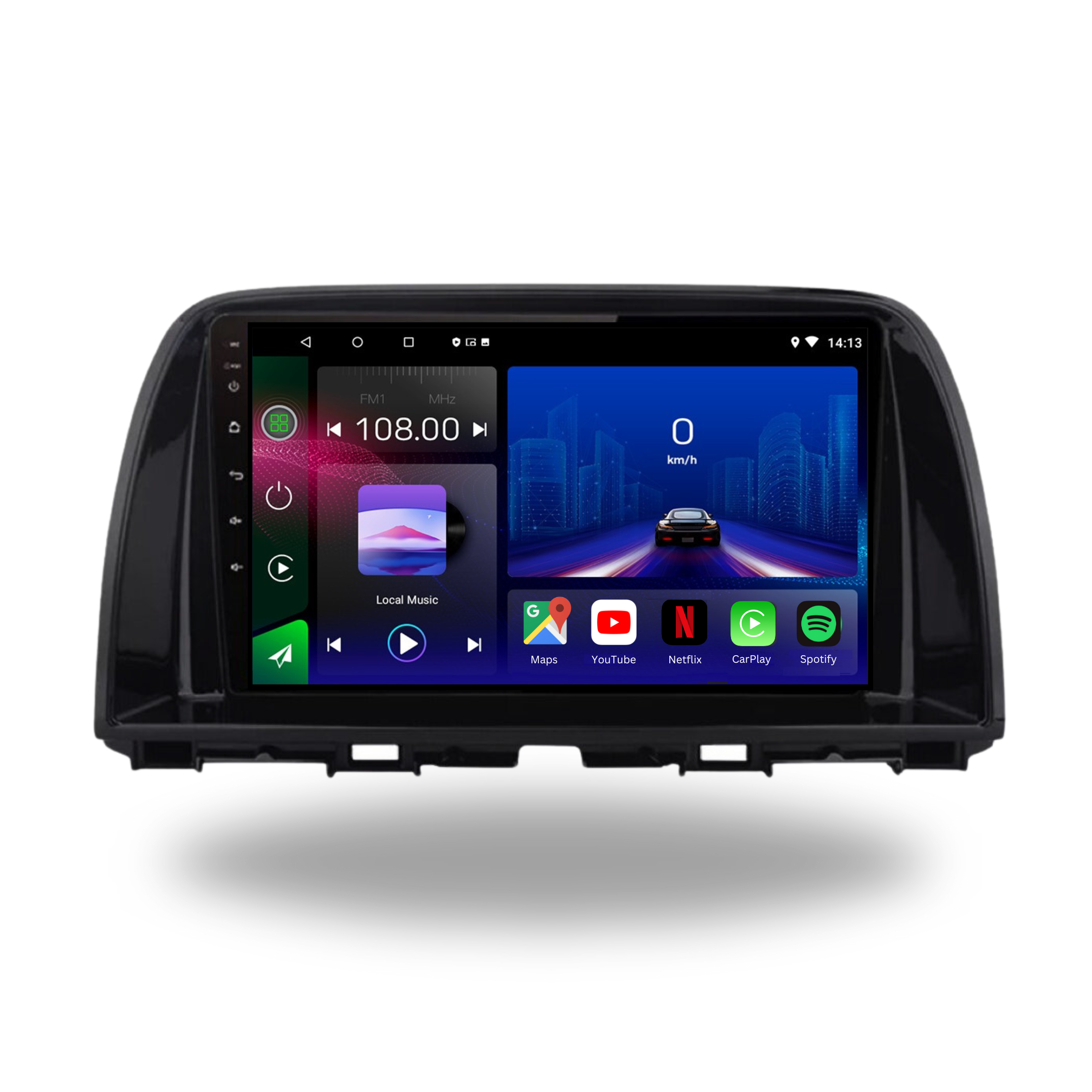 Autoradio Movyro pour Mazda CX5 2012-2016 avec écran tactile, compatible Apple CarPlay et Android Auto, affiché en image