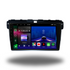 Movyro Mazda CX-7 2007-2012 autoradio with Android 15, Apple CarPlay, and Android Auto interface shown in the image.
