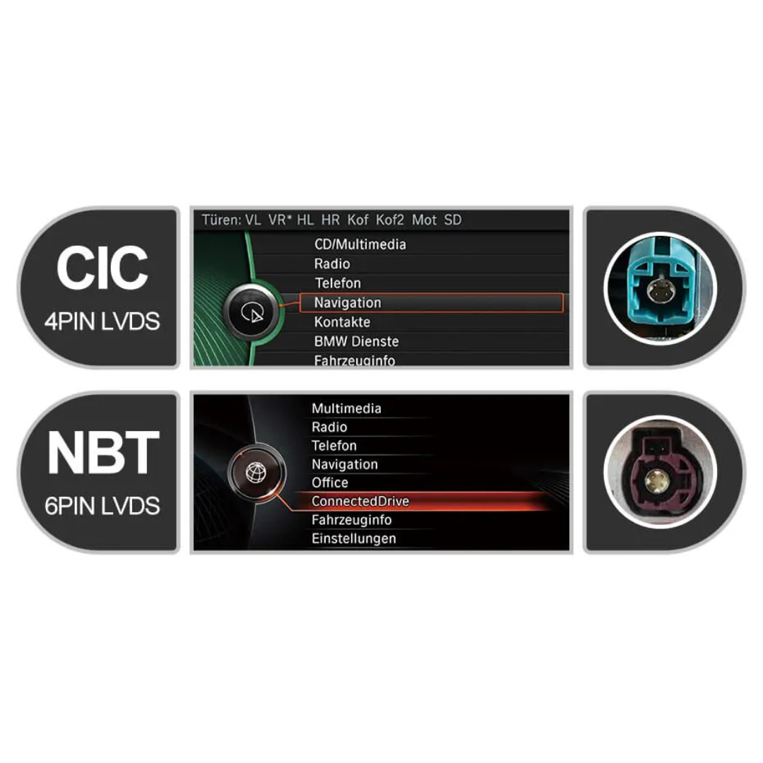 Movyro BMW 7 Series 2008-2015 Android Auto Car Stereo with CarPlay, touchscreen display, modern electronic interface.