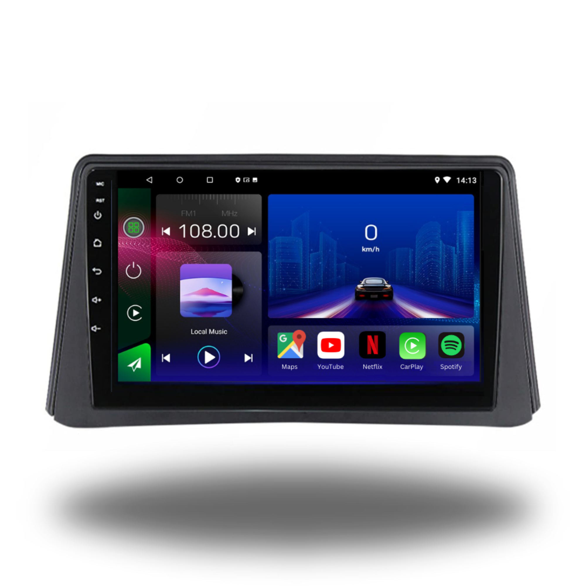 Autoradio Movyro pour Opel Mokka 2012-2016 avec Android 15, Apple CarPlay et Android Auto, écran tactile moderne.