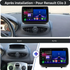 Movyro Android 15 autoradio installed in Renault Clio 3 (2005-2014) with Apple CarPlay and Android Auto compatibility.