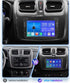 Movyro Dacia Universal Android 15 Autoradio with Apple CarPlay and Android Auto interface, touchscreen display in a vehicle dashboard
