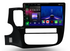 Autoradio Movyro Android 15 pour Mitsubishi Outlander 2012-2018 avec Apple CarPlay et Android Auto, écran affichant l'interface.