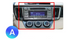Movyro Android 15 autoradio for Toyota RAV4 2013-2018 with Apple CarPlay and Android Auto displayed on screen.