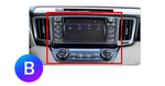 Movyro Android 15 autoradio with Apple CarPlay and Android Auto installed in a 2013-2018 Toyota RAV4.