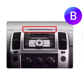 Autoradio Movyro Android 15 pour Nissan Navara D40 2005-2012 avec Apple CarPlay et Android Auto, écran de l'interface.