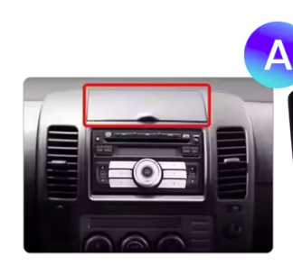 Autoradio Android 15 Movyro pour Nissan Navara D40 2005-2012 avec Apple CarPlay et Android Auto, écran tactile.