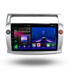 Silver Movyro Android 15 autoradio for Citroen C4 C-Triomphe C-Quatre 2004-2009 with Apple CarPlay and Android Auto.
