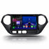 Movyro Hyundai i10 2013-2019 car stereo head unit with Android Auto and CarPlay, featuring a touchscreen display.