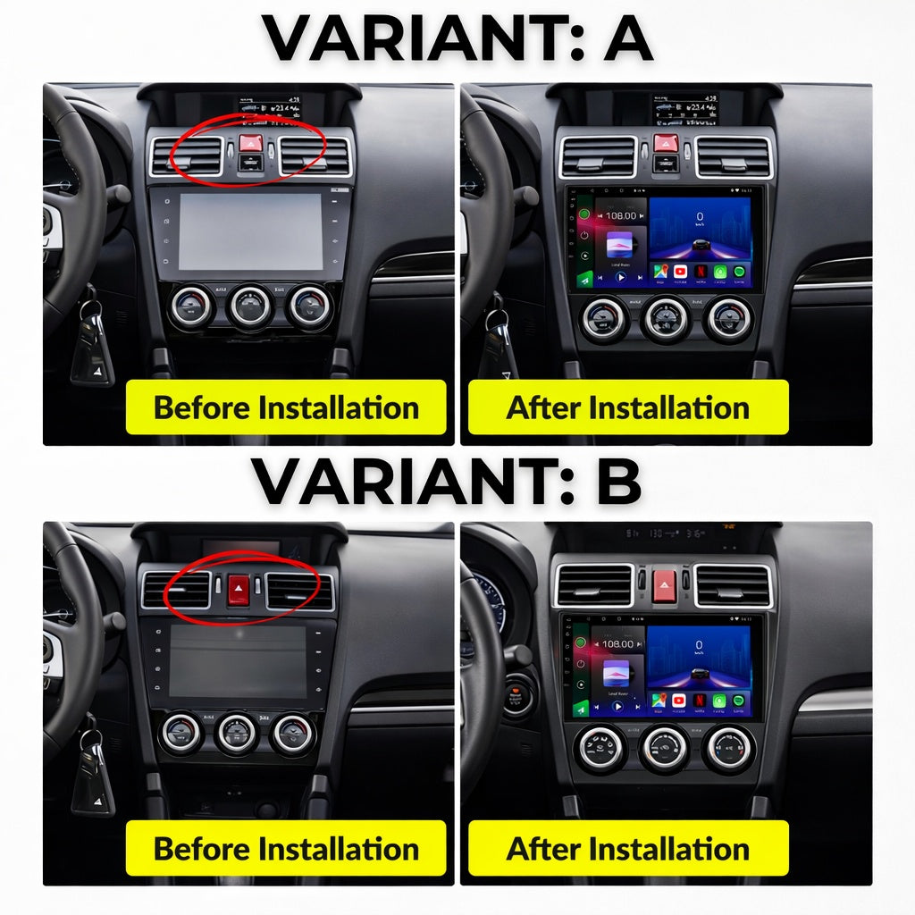 Autoradio Movyro pour Subaru Forester, Impreza, Levorg 2012-2020 avec écran Android 15, CarPlay et Android Auto.