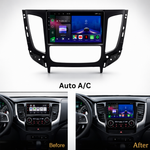 Autoradio Movyro Android 15 pour Mitsubishi L200 et Pajero 2015-2021, écran tactile et compatibilité CarPlay Android Auto.