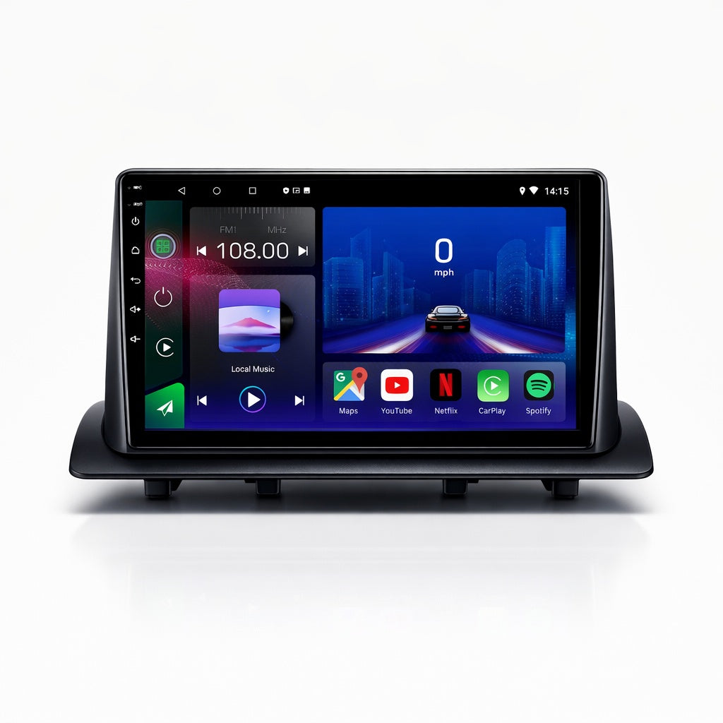 Honda CRV 2022-2026 car stereo head unit by Movyro with Android 15, CarPlay, and Android Auto interface installed in the dashboard
